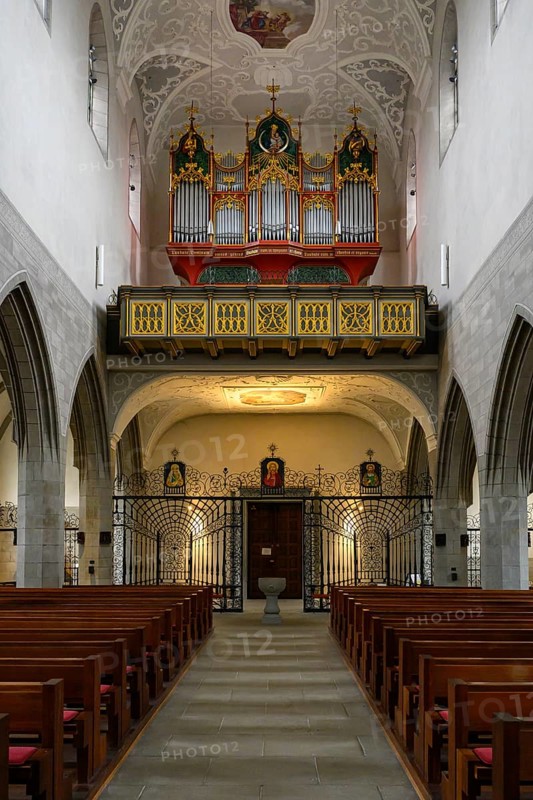 Interior view of Radolfzell Cathedral of Our Lady, Radolfzell am Lake Constance, Konstanz district, Baden-Württemberg, Germany
