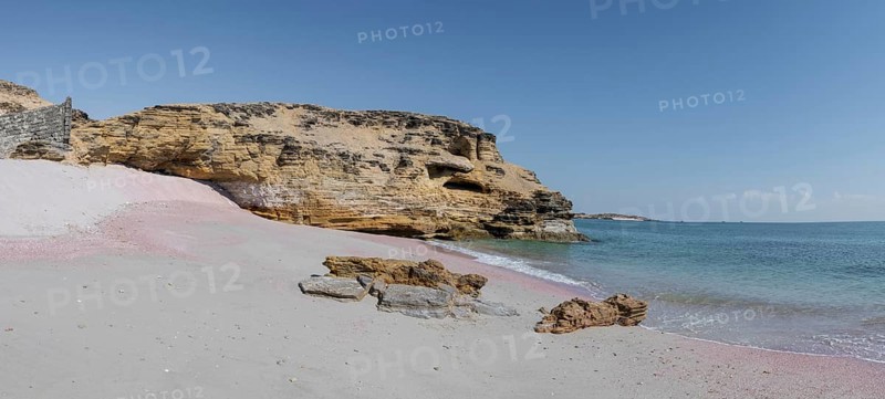 Pink beach near Khaluf, Oman