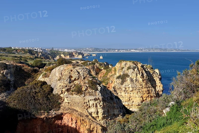 Rocky coast, Ponta da Piedade, Lagos, Algarve, Portugal