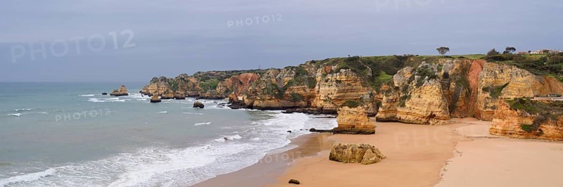Beach and rocky coast, Praia Dona Ana, Lagos, Algarve, Portugal