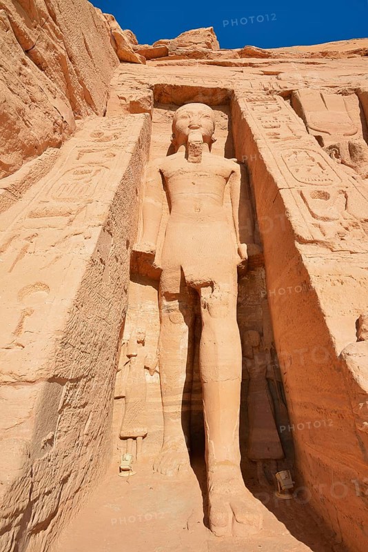 Statue of Ramesses II, Temple of Hathor or Temple of Nefertari, Abu Simbel Temple, UNESCO World Heritage Site, Nubia, Egypt