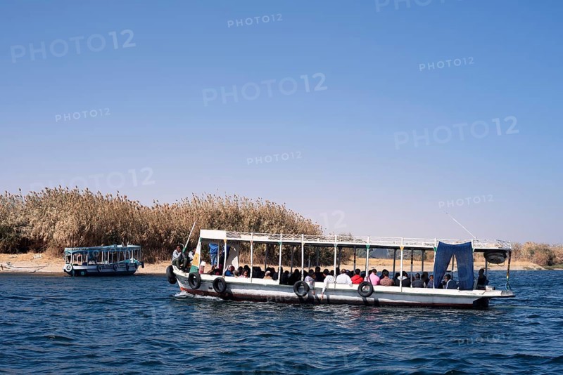 Sightseeing boat on the Nile, Aswan, Egypt