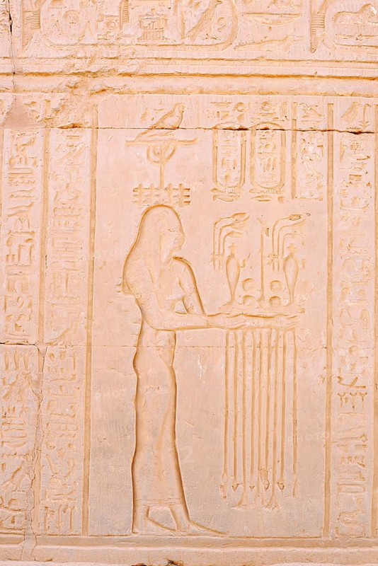 Relief at the double temple of Kom Ombo, Kom Ombo, Egypt