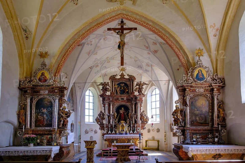 St. Maria, in the district of vineyard, Seeon, Chiemgau, Upper Bavaria, Bavaria, Germany