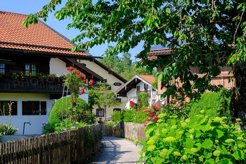 Bauernhöfe, Seebruck am Chiemsee, Chiemgau, Upper Bavaria, Bavaria, Germany