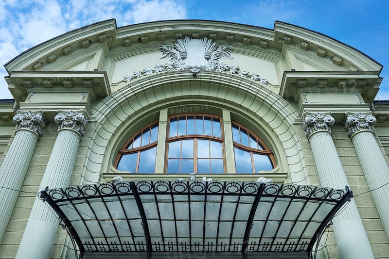 Detail of Olha-Kobylianska Theatre, Czernowicz, Bukovina, Ukraine