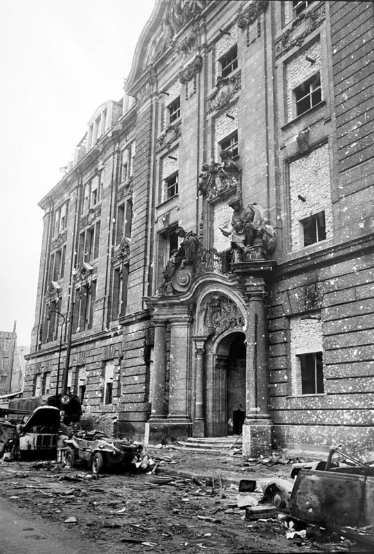 The headquarters of the Gestapo on Niederkirchnerstraße, May 1945, Mitte, Berlin, Germany