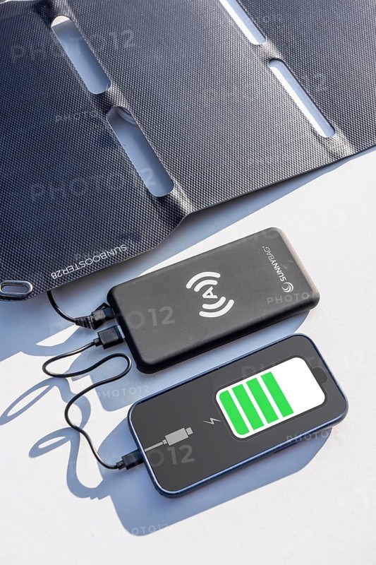 Solar module for charging power banks, mobile phones, small, transportable, emergency preparedness in the event of a power failure, blackout, energy supply from solar energy