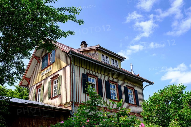 Railway Station, Öchsle Bahn, Reinstetten, Rottum Valley, Upper Swabia, Baden-Württemberg, Germany