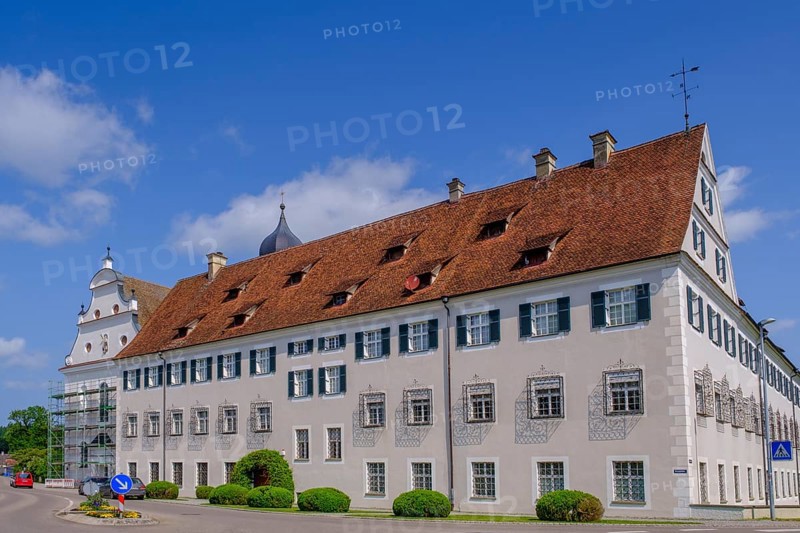 Ochsenhauser Pfleghof, Old Castle, former care center of Ochsenhausen Abbey, Tannheim, Upper Swabia, Baden-Württemberg, Germany
