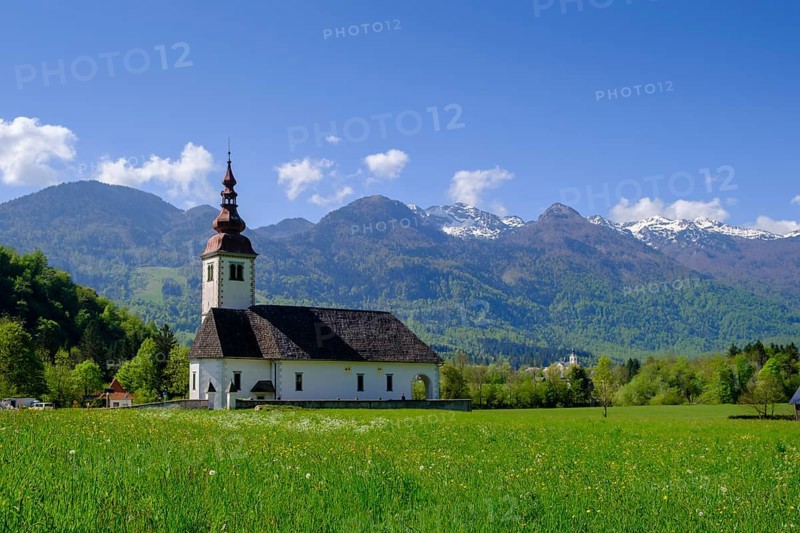 Church of the Assumption of Mary in Bitnje, Bohinjska Bistrica, Bohinj, Upper Carniola, Slovenia