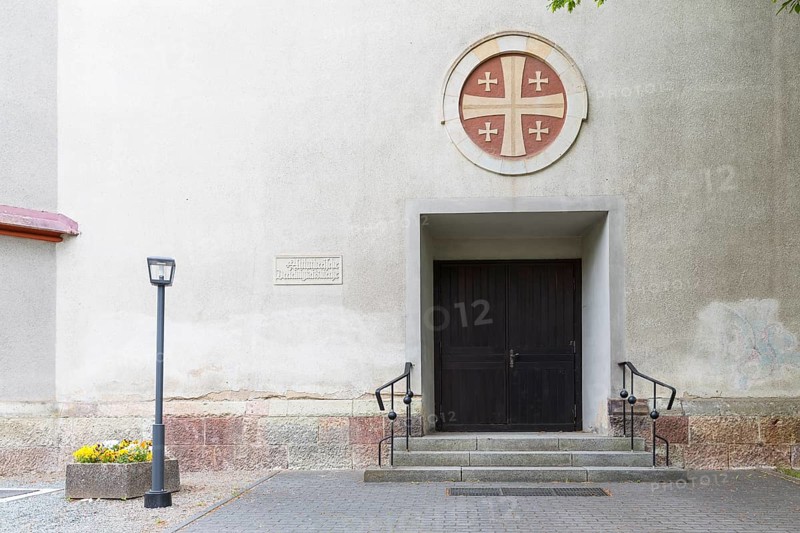 Portal of the Trinity Church on Kaßberg, Chemnitz, Saxony, Germany