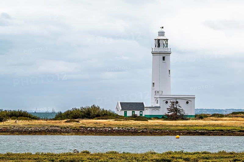 Hurst Point Lighthouse and Hurst Castle, Hurst Spit, Milford on Sea, Lymington, Hampshire, UK
