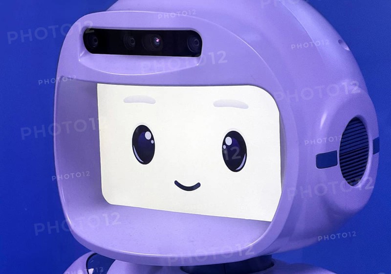 QtRobot is an expressive social robot that was developed for autistic people and speaks with a child's voice, child scheme, AI, exhibition, Germany