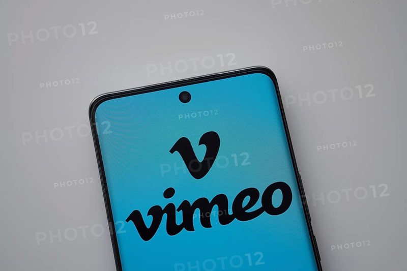 Dhaka, Bangladesh - 17 March 2025: The logo of the vimeo is displayed on a smartphone screen