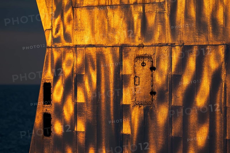 Last rays of sunshine on chimney, Finland ferry Travemünde to Helsinki, Baltic Sea