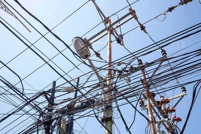 Power, Internet, data lines, Kuta, Bali, Indonesia