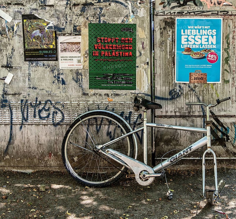 Bicycle scrap at Bassinplatz in Potsdam, Brandenburg, Germany