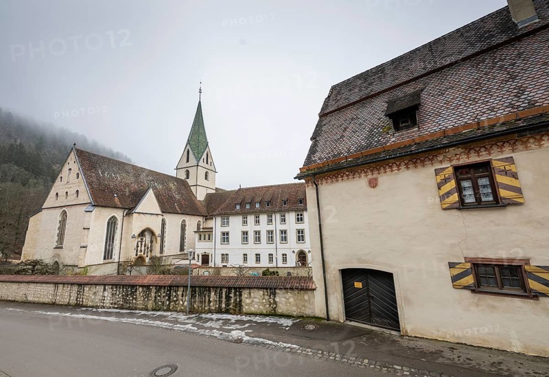 Blaubeuren Abbey, Benedictine monastery, church tower, religious building, Blaubeuren, Swabian Jura, Baden-Württemberg, Germany