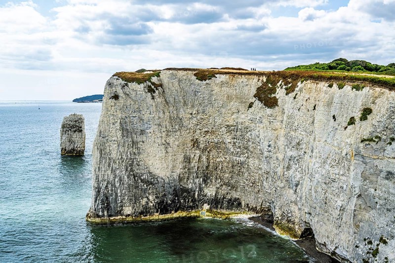 White Cliffs of Old Harry Rocks Jurassic Coast, Handfast Point, Dorset, UK
