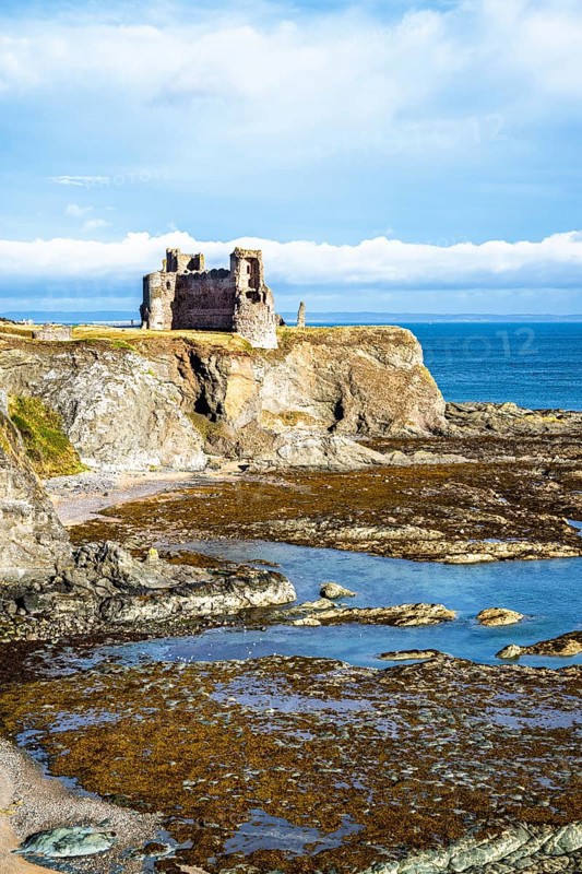 Ruins of Tantallon Castle, North Berwick, East Lothian, Scotland, UK