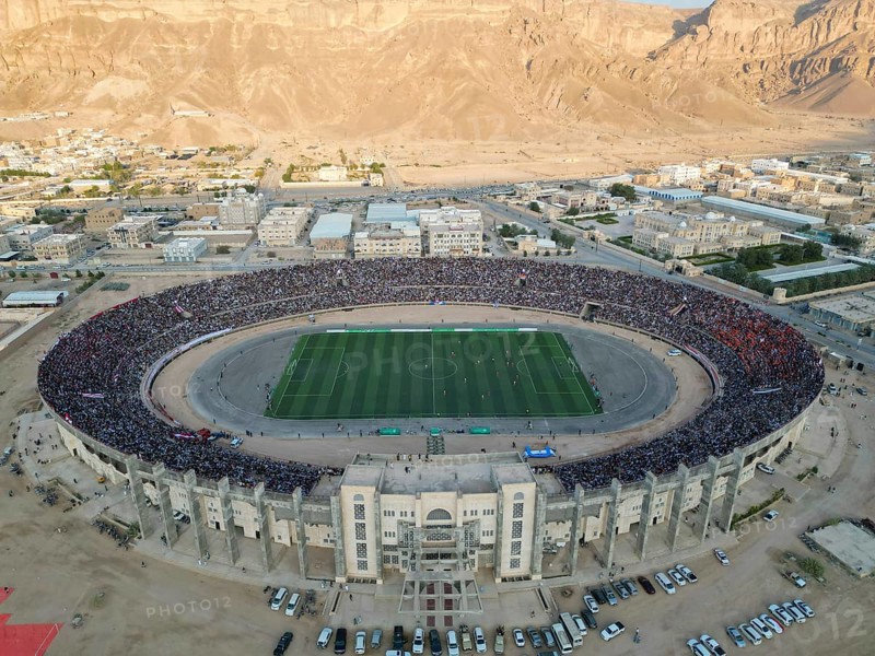 Aerial view of Seiyun Stadium, taken in Seiyun, Yemen on January 09, 2025, Hadhramaut, Seiyun, Yemen