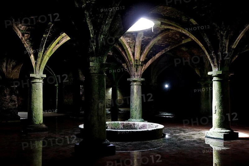 Historic cistern in the Cité Portugaise of El Jadida with impressive arches, El Jadida, Casablanca-Settat, Morocco