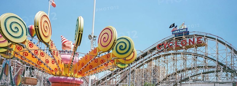 Cyclone Luna Park in Coney Island, 1000 Surf Ave, Brooklyn, New York, USA