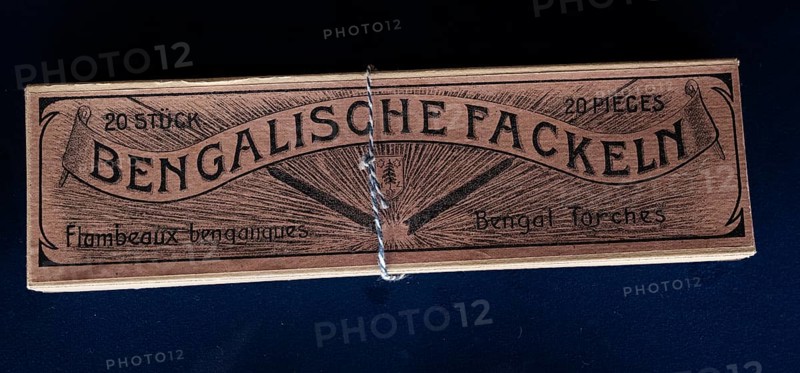 Matchboxes with old label design for Bengali torches, Tändsticksmuseet match museum or match museum, Jönköping, Jönköpings län, Sweden