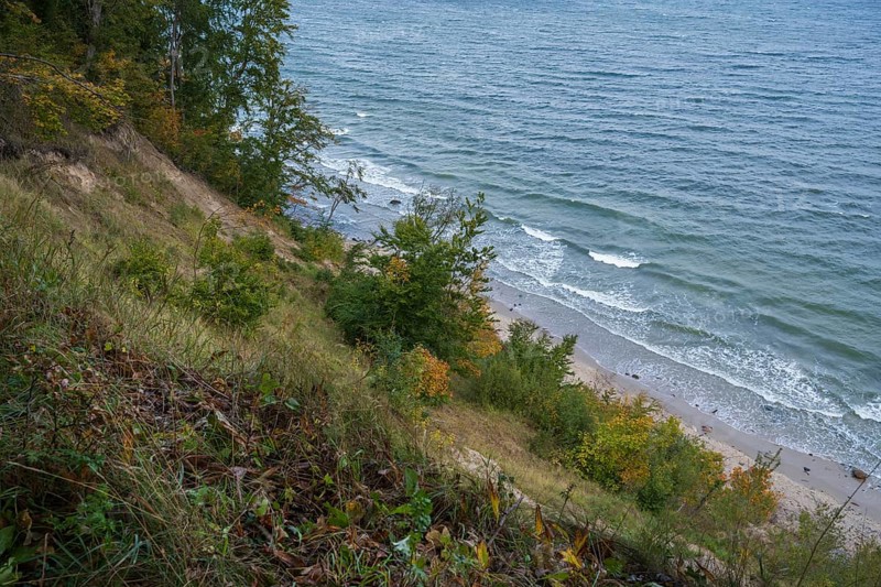 Cliff coast on Nordperd, nature reserve, Baltic resort Göhren, Baltic Sea, Rügen island, Mecklenburg-Western Pomerania, Germany
