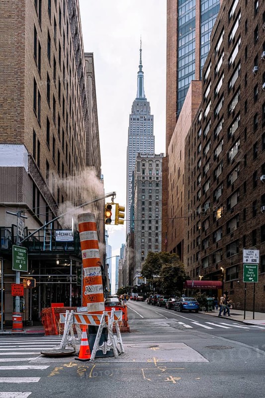 Sewer work, Empire State Building, New York, USA