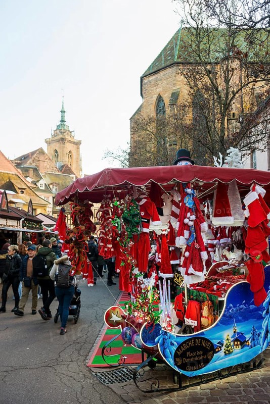 Christmas market, Old Town, Colmar, Haut-Rhin, Alsace, France