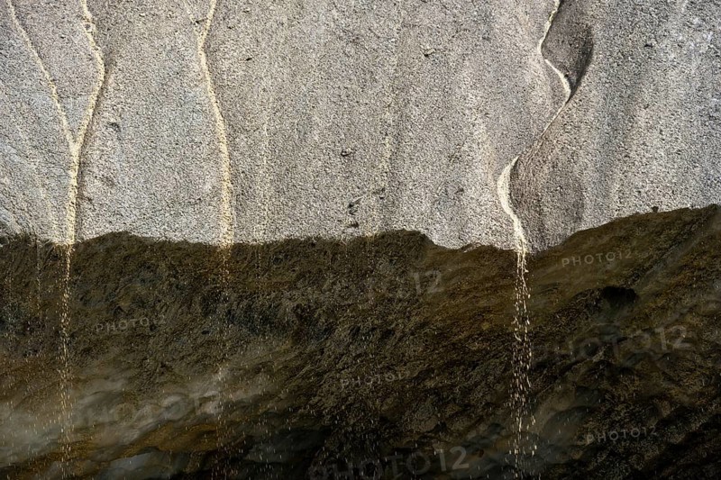 Meltwater at a glacier cave, underground glacier stream, Castner Glacier, Delta Range, Alaska Range, Richardson Highway, Alaska, USA