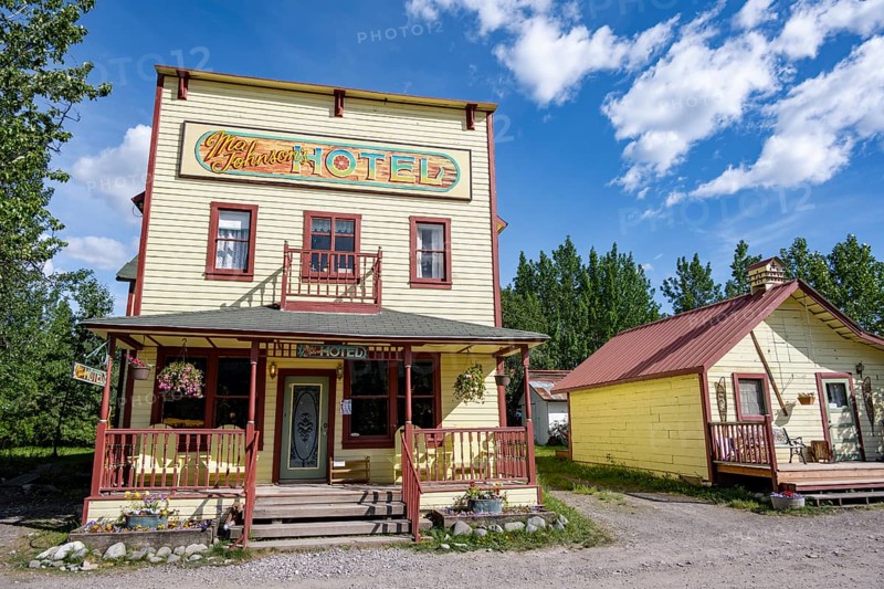 Hotel, historic building, McCarthy, Wrangell St. Elias National Park, Alaska, USA