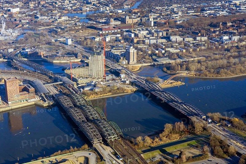 Elbtower, Elbe, house, new building, Hafencity, Germany, Hamburg, city, city planning, city, big city, construction site, Freihafen Elbbrücke, railroad bridges, Billhorn Bridge, New Elbbrücke, railway station, Hamburg-Elbbrücken, high-rise building, shell, Rothenburgsort
