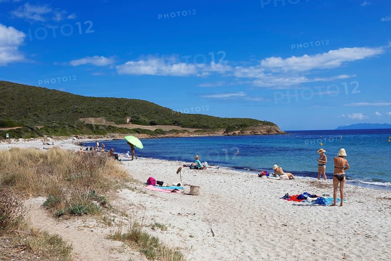 Plage de Tamarone sandy beach, Cap Corse, Haute-Corse Department, Corsica, Mediterranean Sea, France