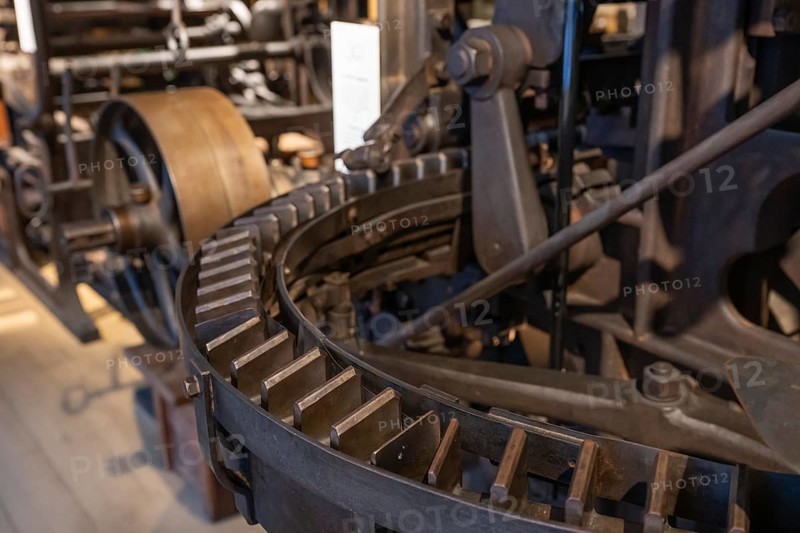 Historic machine for making matches, Tändsticksmuseet Match Museum or Match Museum, Jönköping, Jönköpings län, Sweden