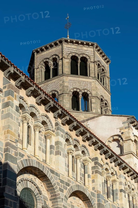 Saint Austremoine Church. Romanesque art. Issoire. Puy de Dome. Auvergne. France. Europe