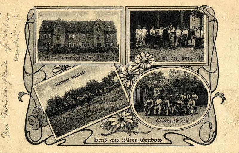 Alten-Grabow military training area, in the district of Jerichower Land in Saxony-Anhalt, postcard, view around 1900 - 1910, historical, digital reproduction of a historical postcard, authentic, public domain, from that time, exact date unknown