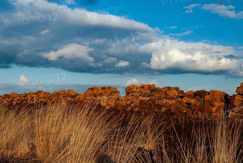 Peat mining in Goldenstedter Moor, Goldenstedt, Lower Saxony, Germany