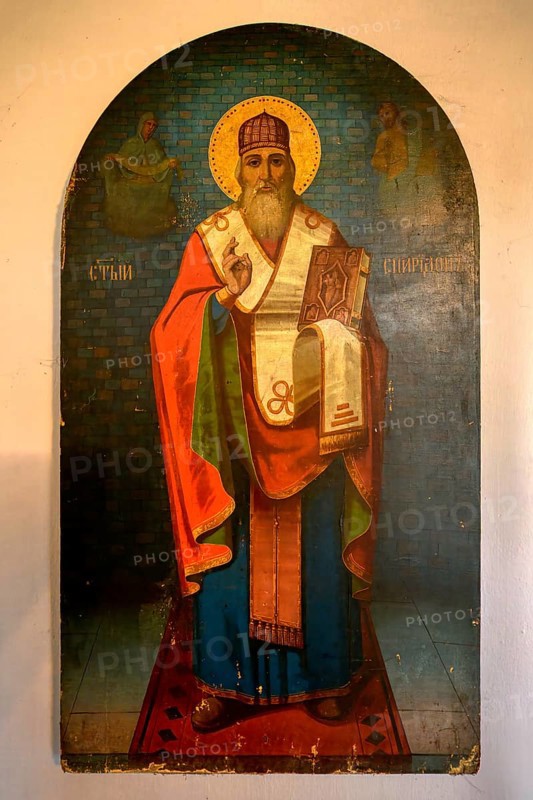 Bulgarian Orthodox Rock cave Monastery of Saint Dimitar Basarbowski, Church interior, Basarbovo, Rousse, Bulgaria