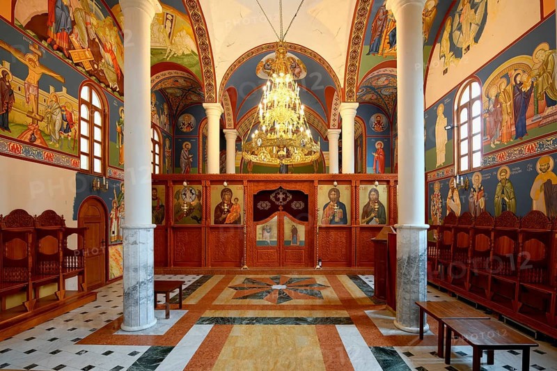 Bulgarian Orthodox Rock cave Monastery of Saint Dimitar Basarbowski, Church interior, Basarbovo, Rousse, Bulgaria