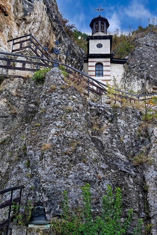 Bulgarian Orthodox Rock cave Monastery of Saint Dimitar Basarbowski, Church, Basarbovo, Rousse, Bulgaria