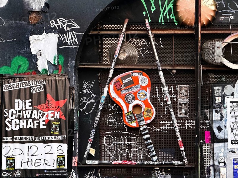 Punk Club AK 47, formerly Cafe Nixda in Kiefernstraße, called Kiefern, the punk club No. 1 in Düsseldorf, North Rhine-Westphalia, Germany