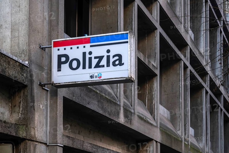 Sign Polizia, Lugano, Tessin, Switzerland