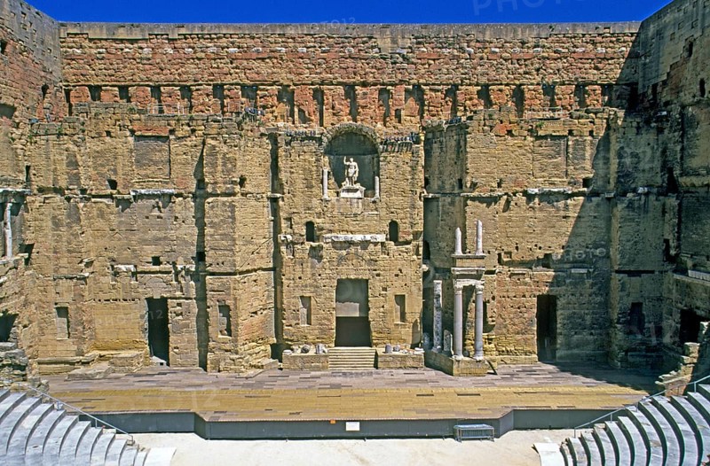 Roman theatre in orange, Provence, southern France, June 1999, vintage, retro, old, historic