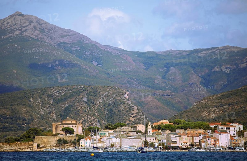 Saint-Florent on the Gulf of Saint-Florent in the Mediterranean, Haute-Corse, Corsica