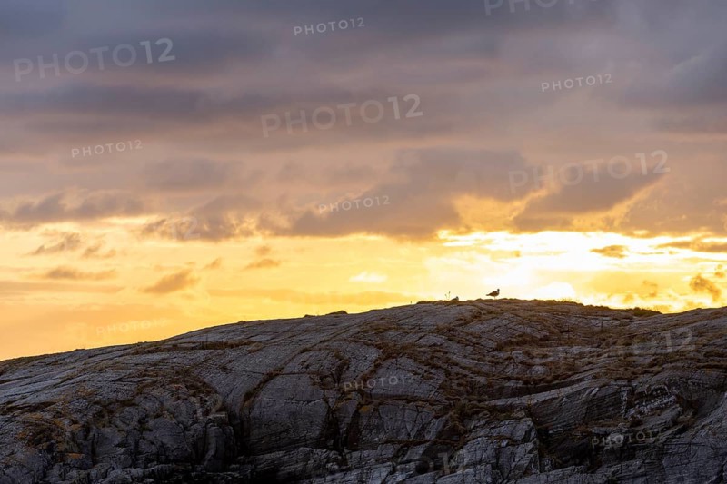 Sunset on the Atlantic Road, Atlanterhavsveien, Karvag, Vevang, West Coast, Norway