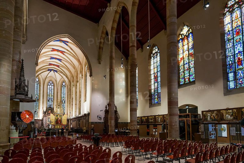 Interior view, Dominican Church, Église des Dominicains, Colmar, Haut-Rhin Department, Alsace, France