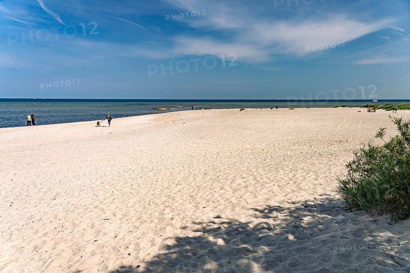 The beach of Laboe on the Kiel Fjord, Laboe, Schleswig-Holstein, Germany